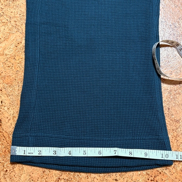 Pact 100% Organic Cotton Thermal Waffle Wide Leg Crop Pant NWOT Teal Blue Sz S - Picture 14 of 14